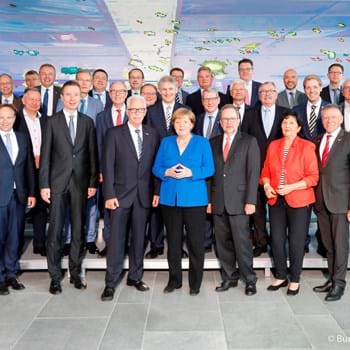 NRW-Landräte treffen Bundeskanzlerin Angela Merkel